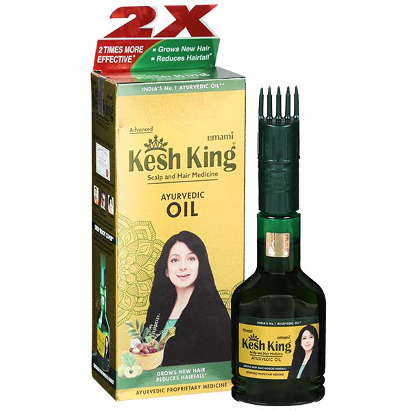 Kesh King Ayurvedic Hair Oil Grows New Hair Reduces Hair Fall 100ml (3.38) - Singh Cart