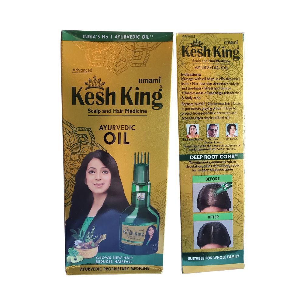 Kesh King Ayurvedic Hair Oil Reduces Hair Fall 100ml - Singh Cart