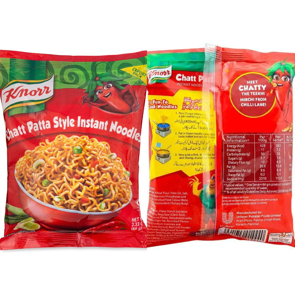 Knorr Chatt Patta Instant Ramen Noodles 66g (Pack of 12) - Singh Cart