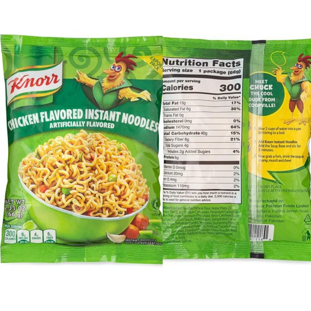 Knorr Chicken Flavored Instant Noodles 66g (Pack of 12) - Singh Cart