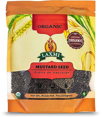 Laxmi Organic Mustard Seeds (Big) (7 oz bag) - Singh Cart