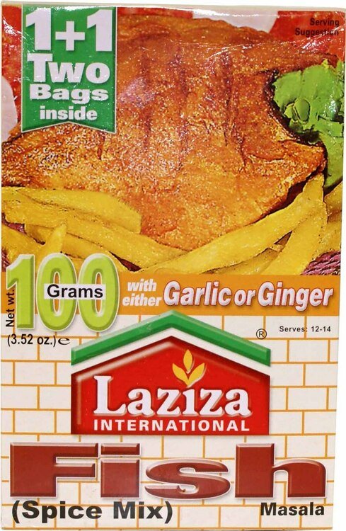 Laziza Fish Masala with Garlic & Ginger (Spices Mix) 100 Grams - Singh Cart