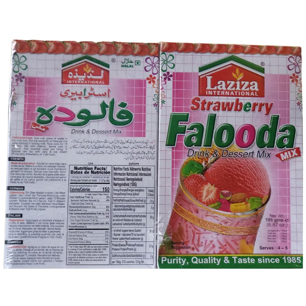Laziza Strawberry Falooda Mix 195g - Singh Cart
