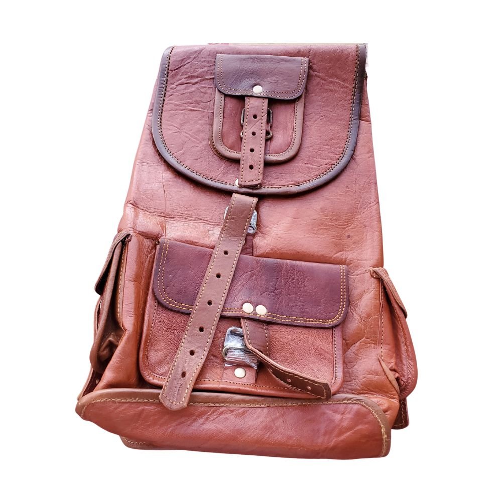 Leather Backpack Pure Leather Hand Made - Singh Cart