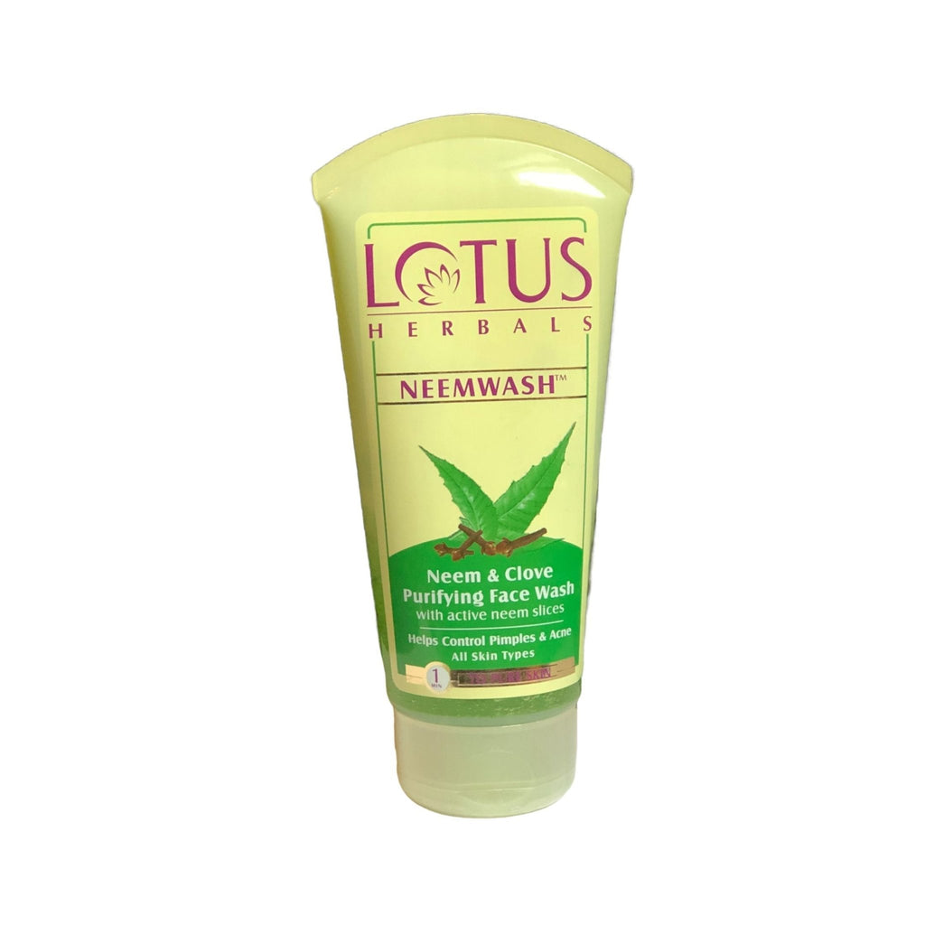 Lotus Herbals Neemwash Neem & Clove Purifying Face Wash 120g (4.23oz) - Singh Cart