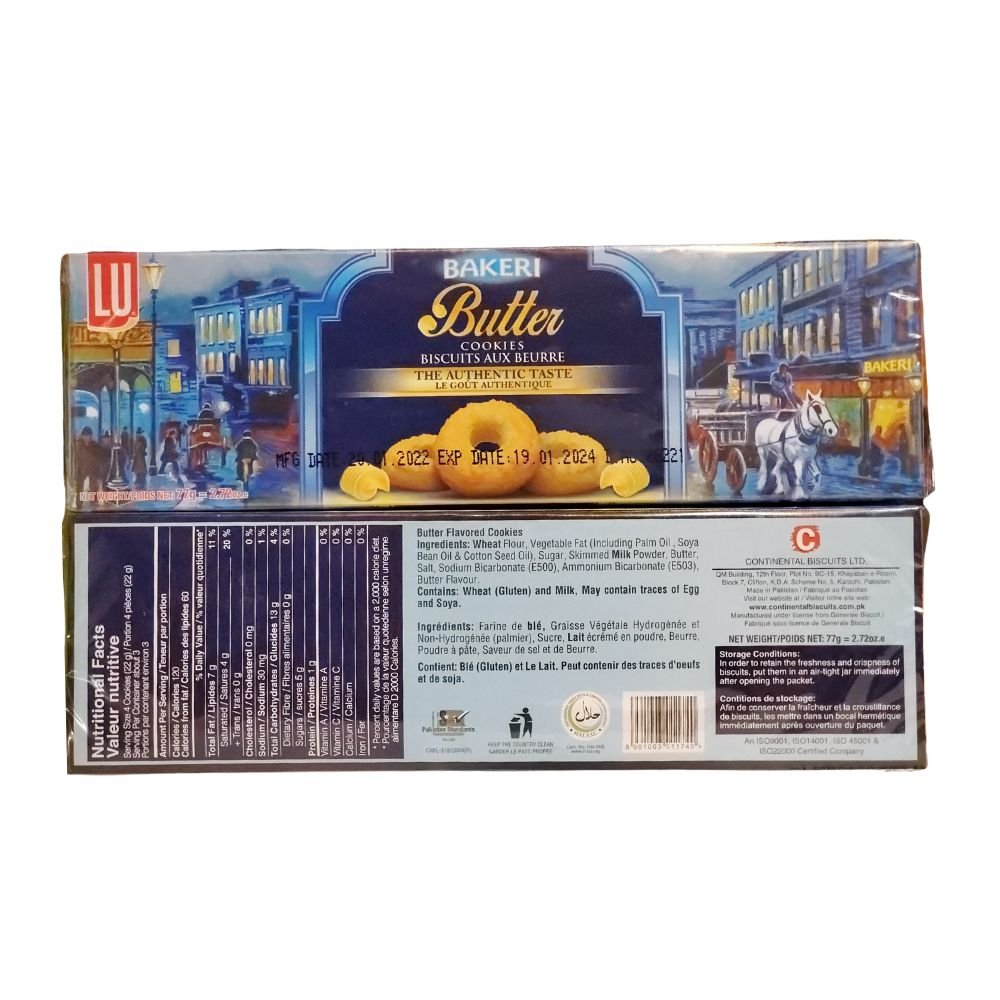 Lu Bakeri Butter Cookies The Authentic Taste 77g - Singh Cart