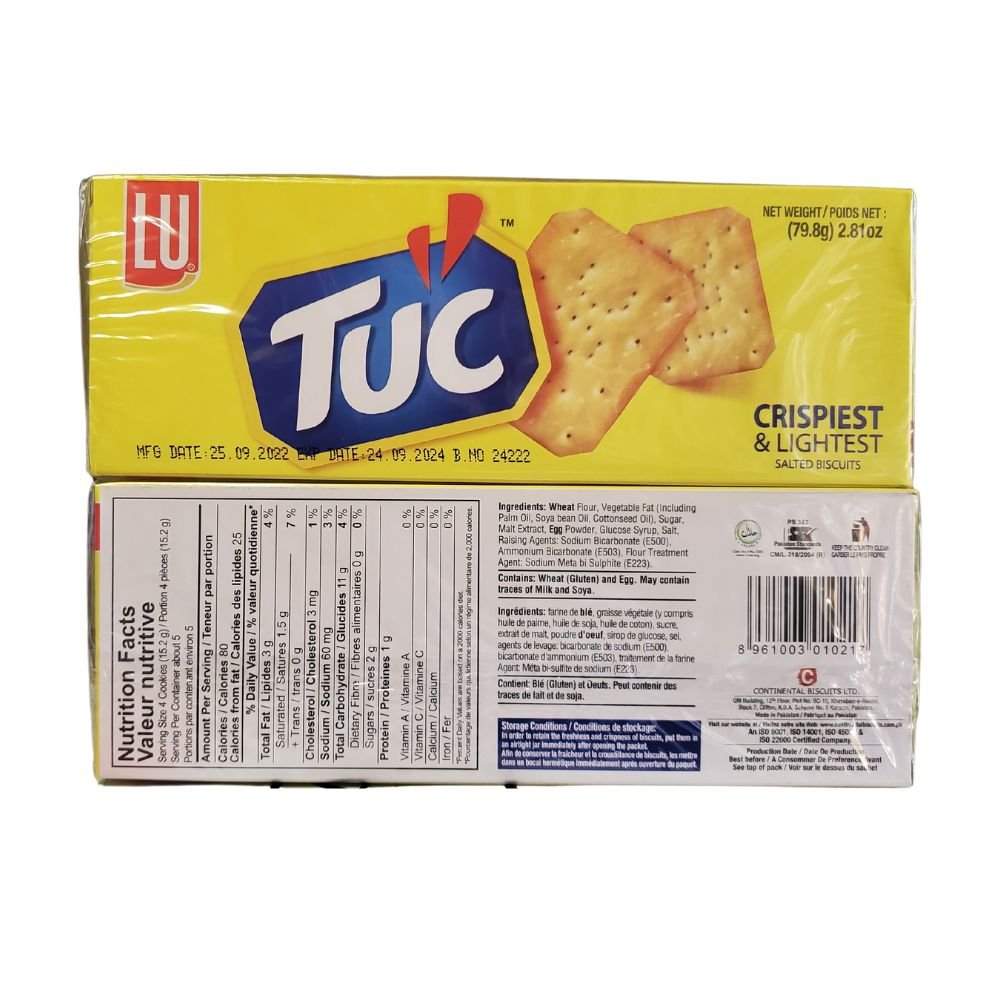 LU Tuc Original Salted Biscuits Crispiest Lightest 79.8g - Singh Cart
