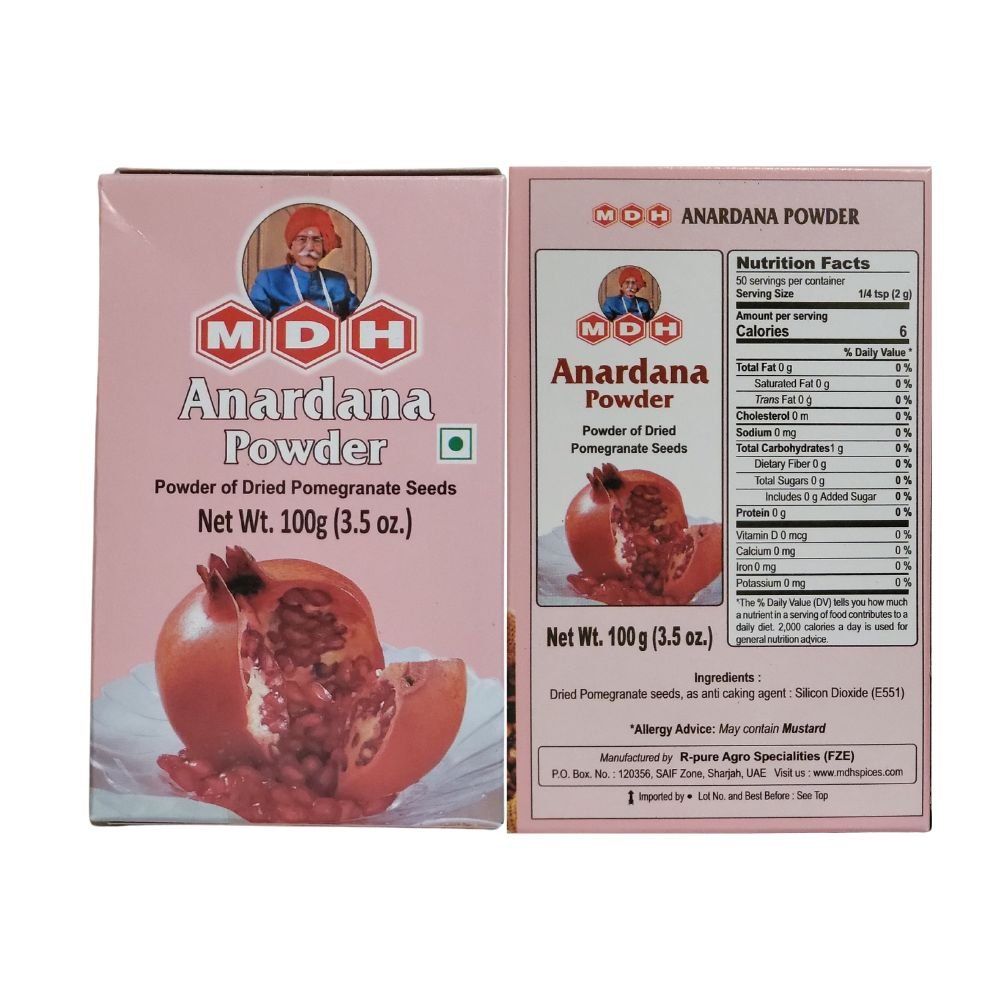 MDH Anardana Powder of Dried Pomegranate Seeds 100gm (3.5oz) - Singh Cart