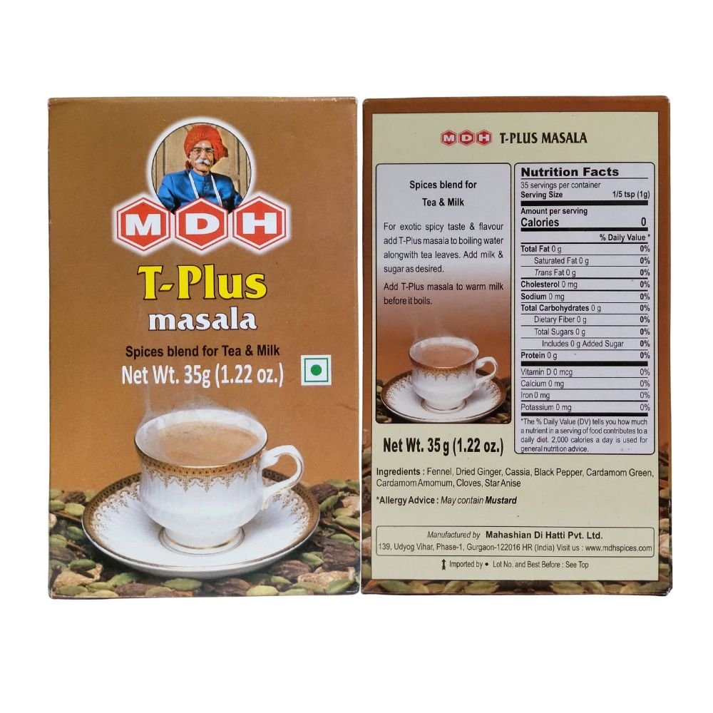 MDH T Plus Masala Spices Blend For Tea And Milk 35g (1.22oz) - Singh Cart