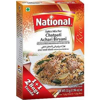 National Spice Mix For Chatpati Achari Biryani 55g - Singh Cart