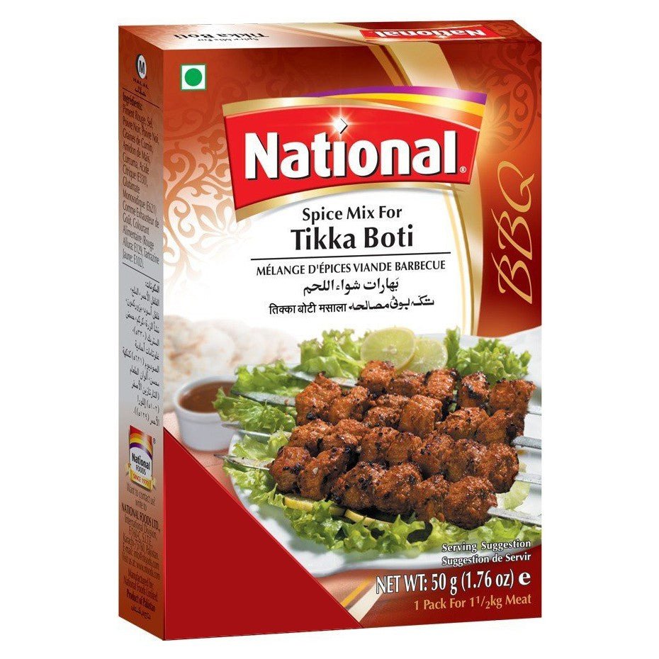 National Spice Mix For Tikka Boti 50g or 100g - Singh Cart