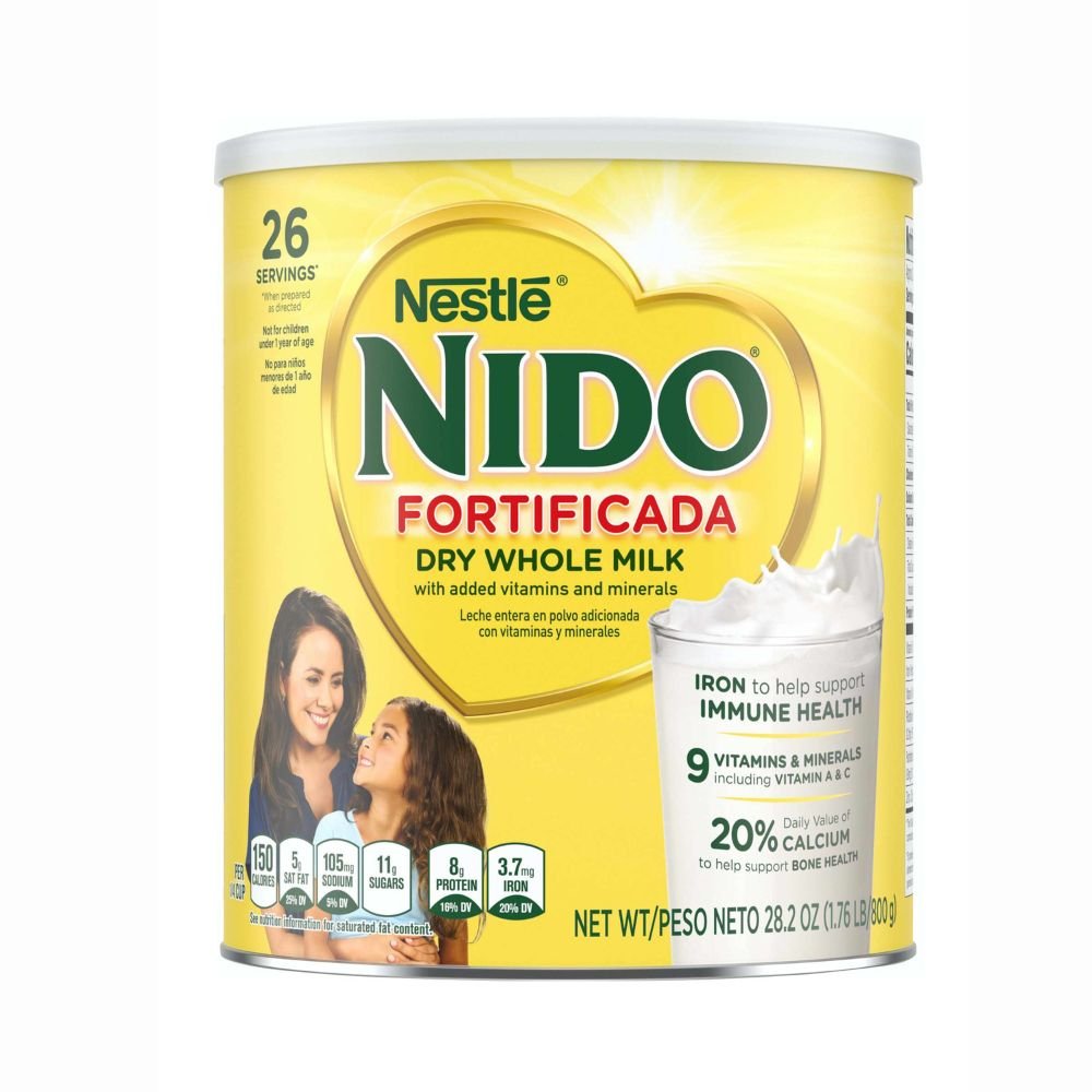 Nestle Nido Fortificada Dry Whole Milk Powder 1.76 lb (28.16 oz) 800g - Singh Cart