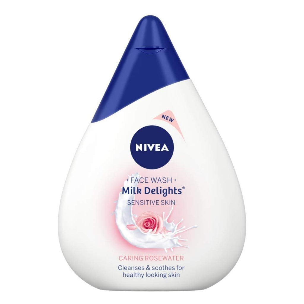 Nivea Milk Delights Face Wash Rose For Sensitive Skin 100ml - Singh Cart