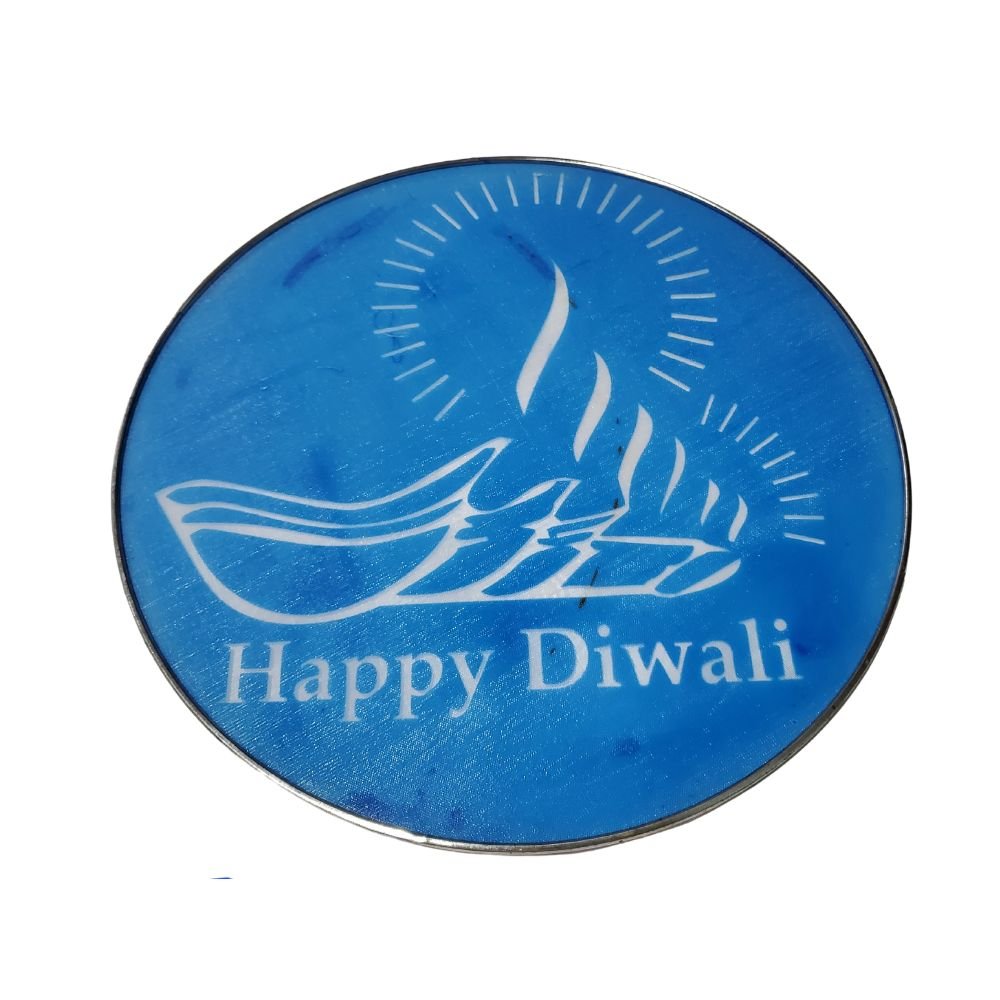 Resuable Happy Diwali Rangoli Stencils Steel Net 12 Inch - Singh Cart