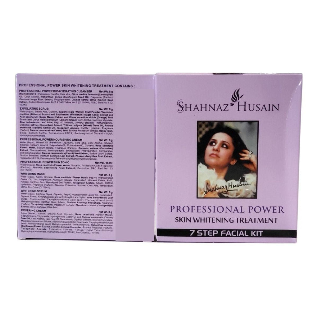 Shahnaz Husain Professional Power Skin Whitening Treatment 7 Step Facial Kit 63g - Singh Cart