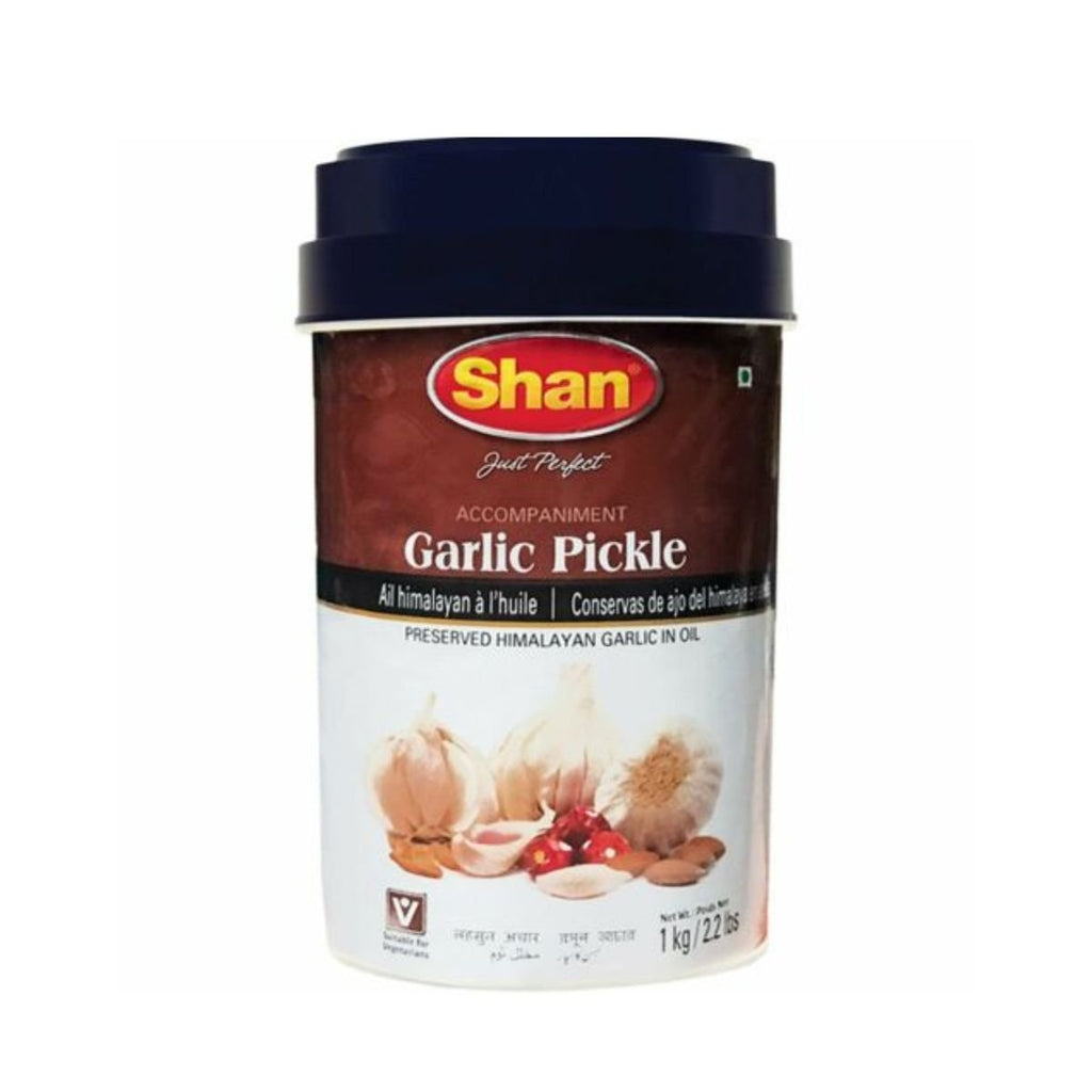 Shan Garlic Pickle Preserved Himalayan garlic In Oil 300g - Singh Cart