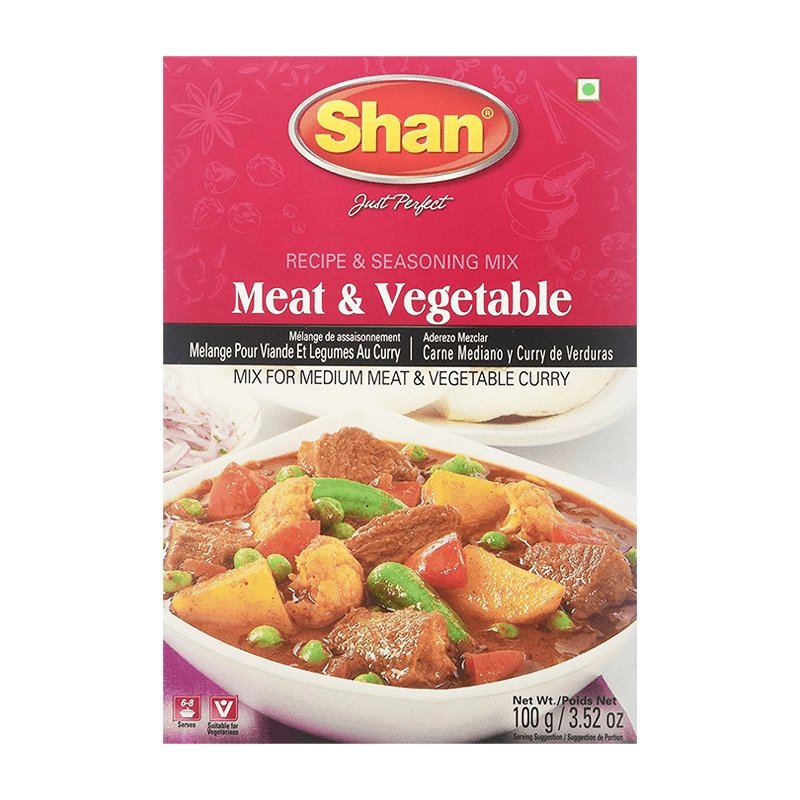 Shan Meat & Vegetable Recipe and Seasoning Mix 100g - Singh Cart