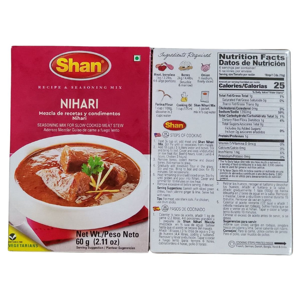 Shan Nihari Recipe And Seasoning Mix 60g - Singh Cart
