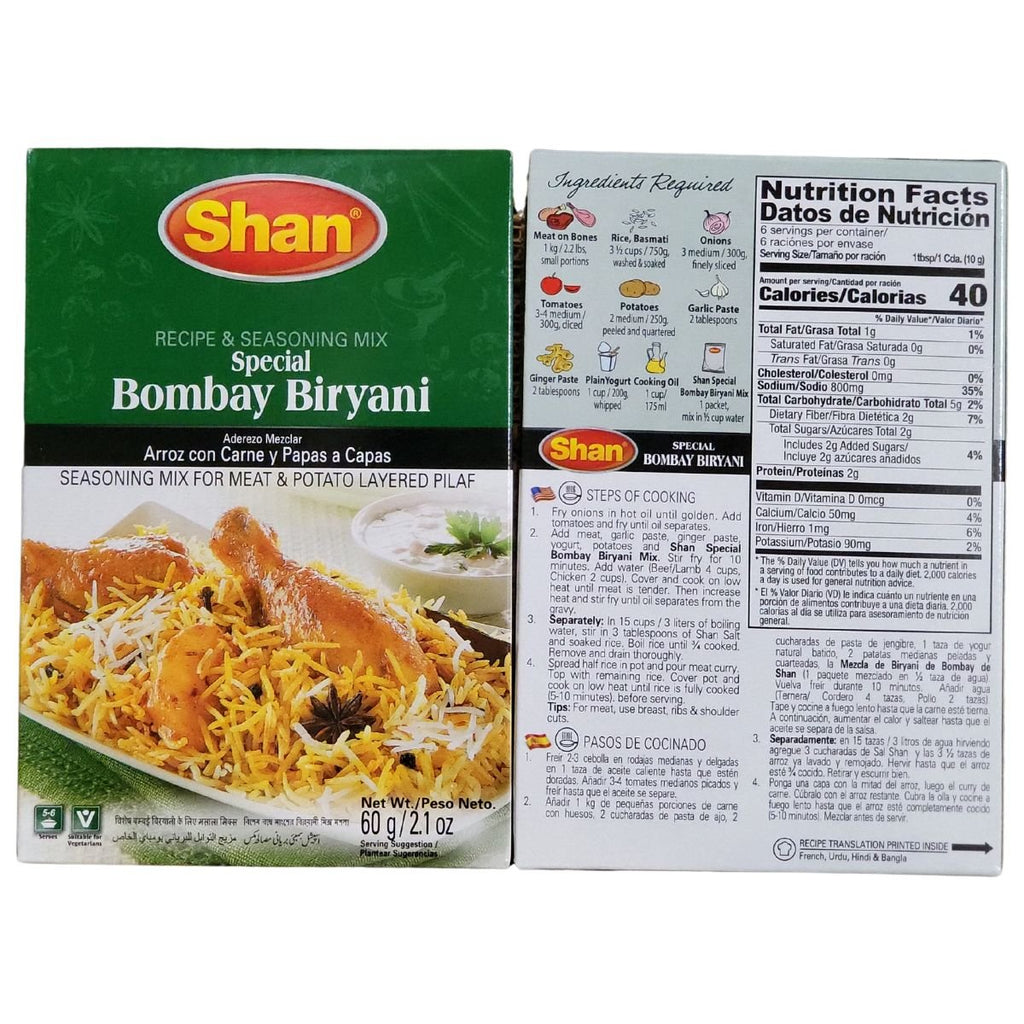 Shan Special Bombay Biryani Recipe And Seasoning Mix 60g - Singh Cart