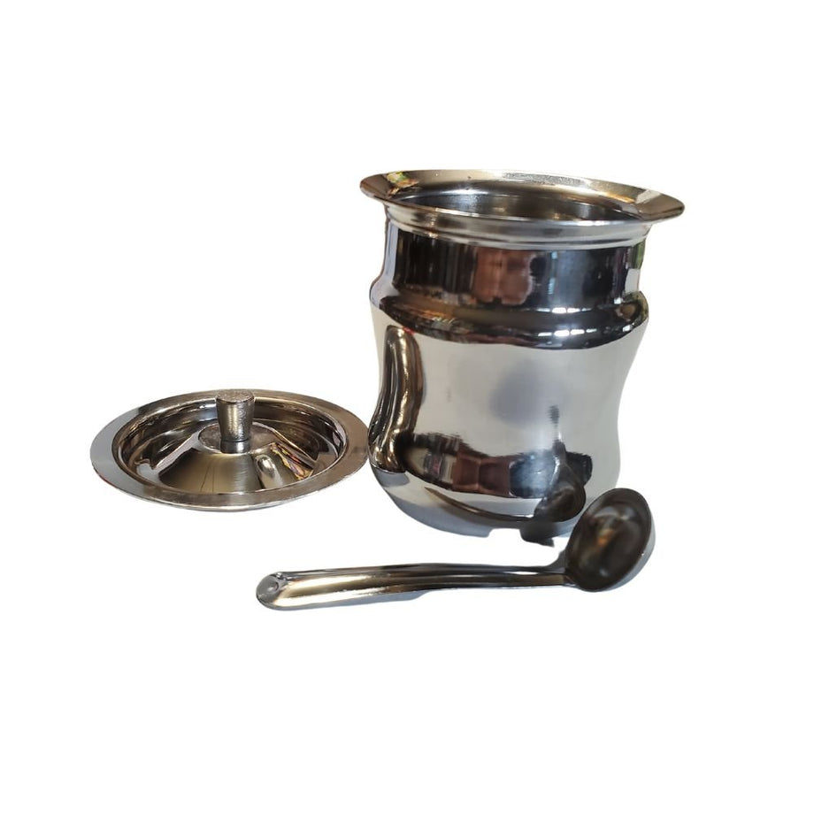 Stainless Steel Ghee Pot Small for Pooja