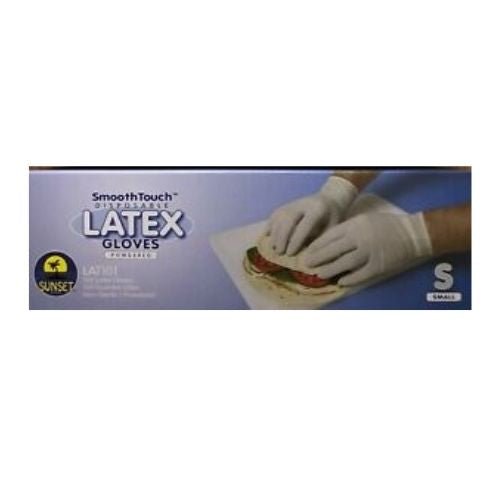 Sunset SmoothTouch Disposable Latex Gloves Powdered Non-Sterile (Small) 100 pcs - Singh Cart