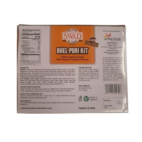 Swad Bhel Puri kit Open-Mix-Eat Kit Instant 400g - Singh Cart