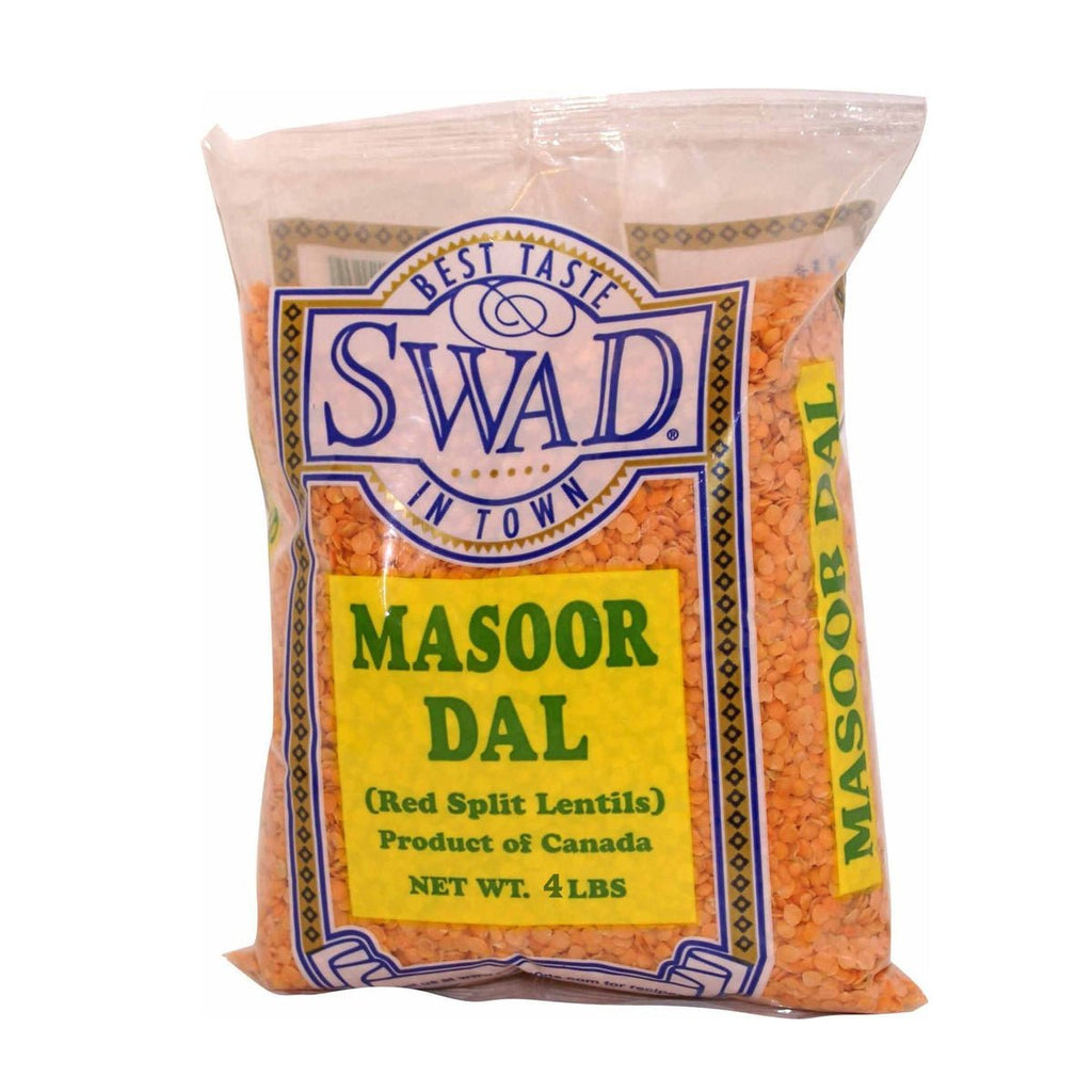 Swad Masoor Dal Red Split Lentils Best Taste 4lbs (1.81kg) - Singh Cart