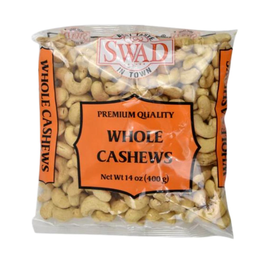 Swad Whole Cashews Premium Quality 400g (14oz) - Singh Cart