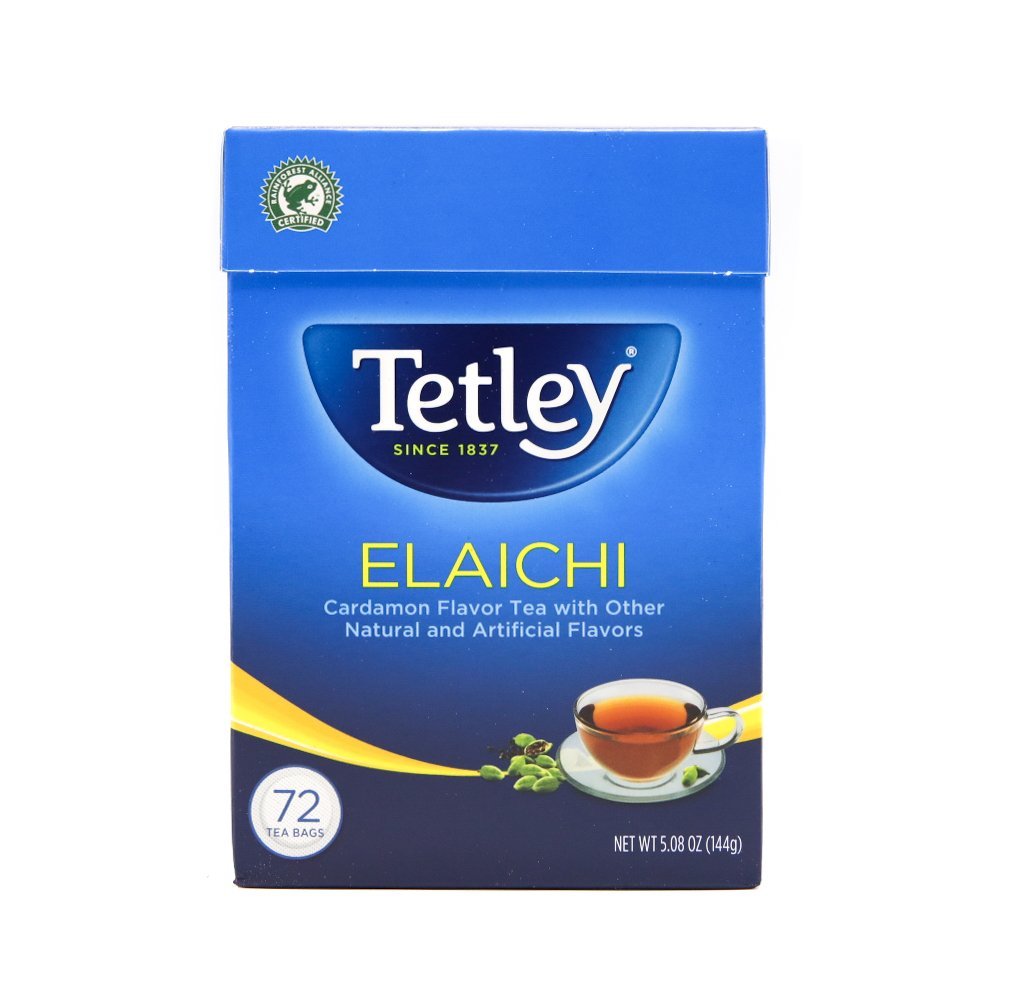 Tetley Elachi Tea bags(Cardamom) 72 Tea Bags 5.08oz (144g) - Singh Cart