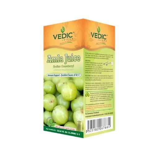 Vedic Amla Juice Indian Gooseberry - Immune Support 1000ml (33.8 fl oz) - Singh Cart