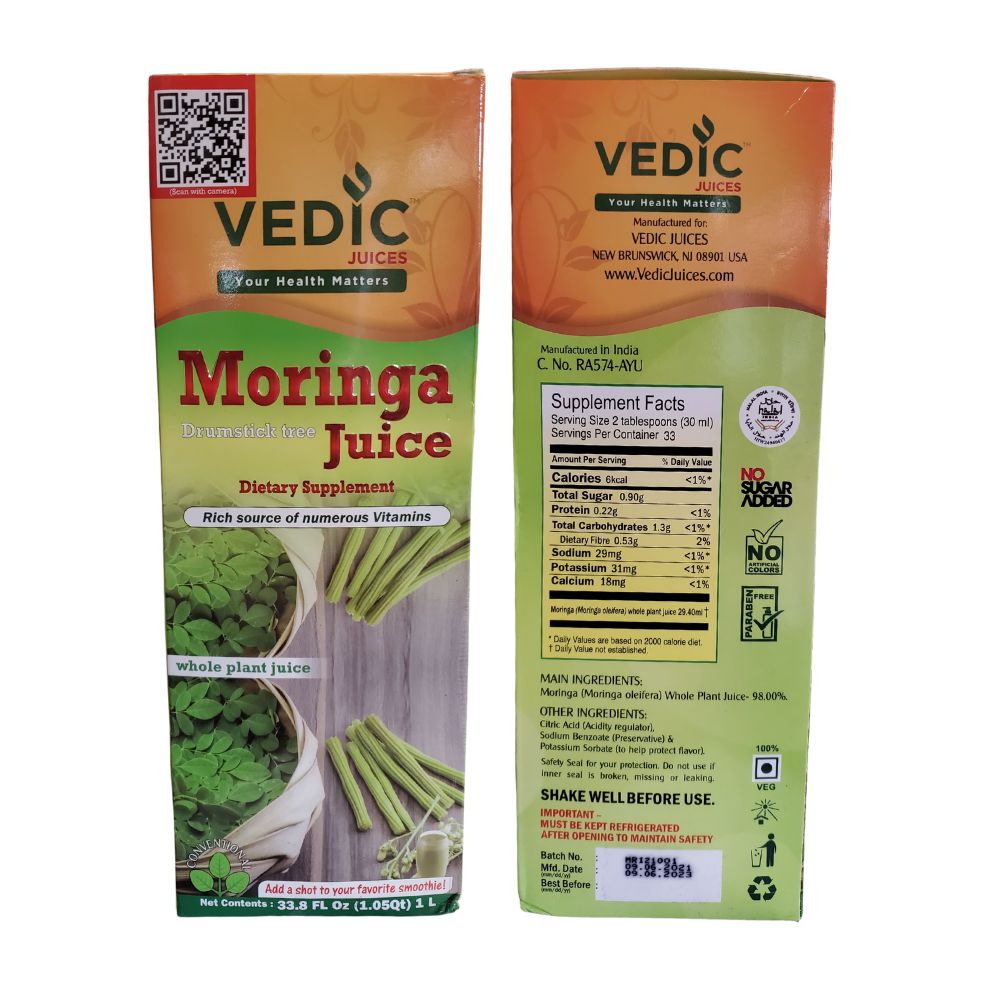 Vedic Moringa Juice Drumstick Juice 1000ml - Singh Cart