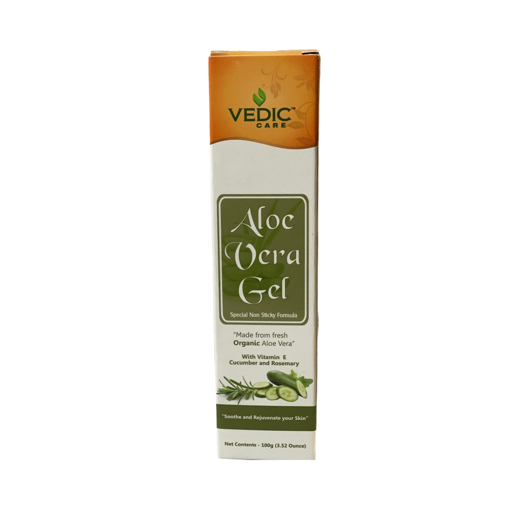 Vedic Organic Aloe Vera Gel Non Sticky Formula 100ml (3.5 oz) - Singh Cart