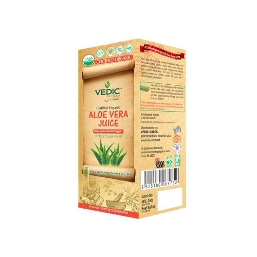 Vedic Organic Aloe vera Juice 1000 ml (33.8 fl oz) - Singh Cart
