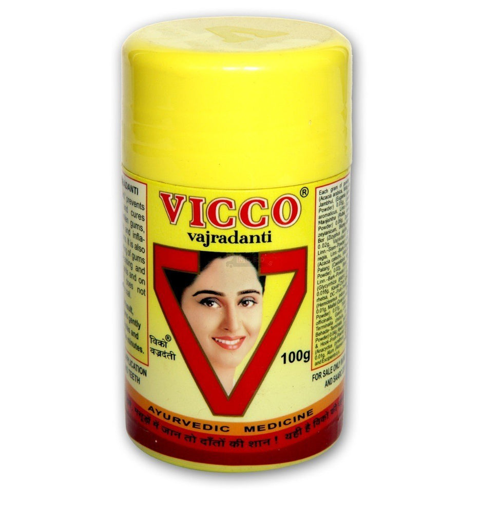 Vicco Vajradanti Tooth Powder Ayurvedic Medicine 100g (3.5oz) - Singh Cart