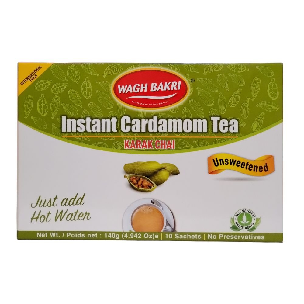 Wagh Bakri Instant Cardamon Tea Premix Unsweetened 140g - Singh Cart