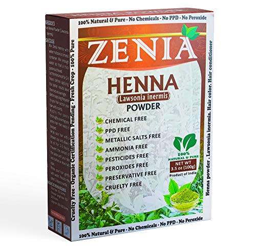 Zenia Henna Powder Hair Dye 100% Natural 100gm - Singh Cart
