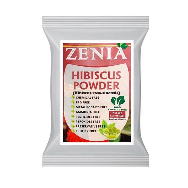 Zenia Hibiscus Powder 100% Natural 50g (1.75oz) - Singh Cart