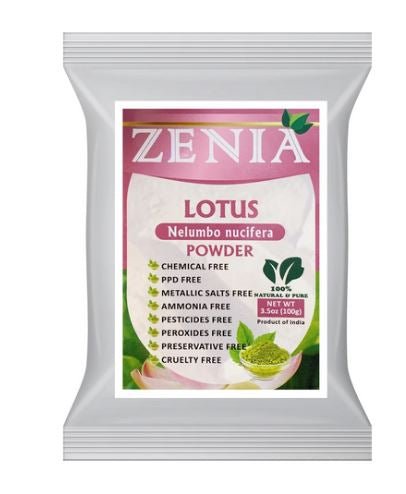 Zenia Lotus (Nelumbo Nucifera) Powder 100g (3.5oz) - Singh Cart