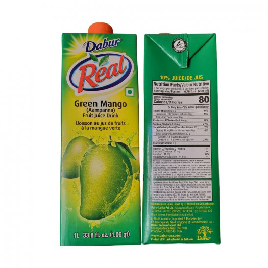 Dabur Real Green Mango Kacchi Keri Fruit Juice 1L