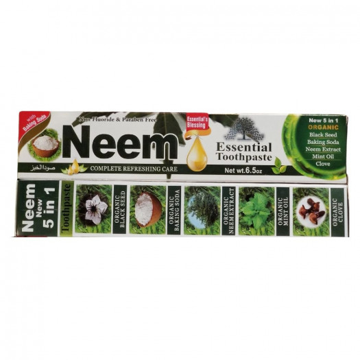 Essential Neem Toothpaste 100% Fluoride Free Vegan 6.5oz