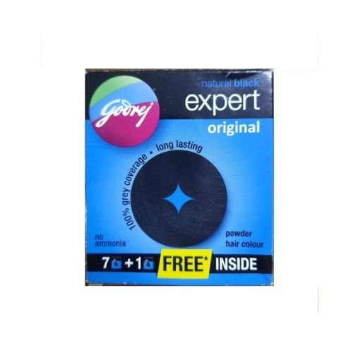 Godrej Expert Natural Black Powder Hair Colour 24g (0.85oz)