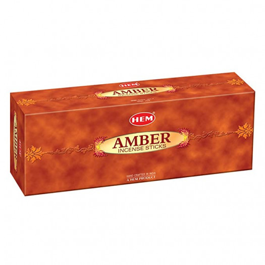 Hem Amber Incense Sticks 120 Sticks - Singh Cart