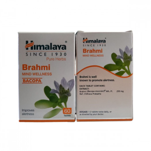 Himalaya Brahmi Tablets For Mind Wellness Bacopa 60 Tablets