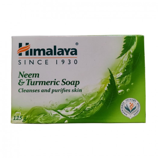 Himalaya Neem And Turmeric Bath Soap Bar Purifies Skin 125g