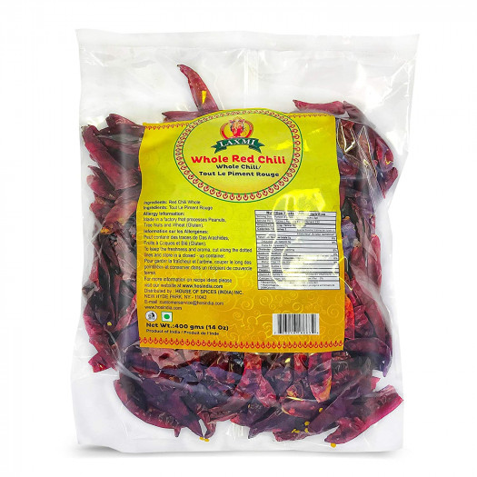 Laxmi Whole Red Chili - 400 Gm (14 Oz) - Singh Cart