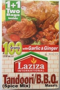 Laziza Tandoori B.B.Q Masala with Ginger And Garlic Spice Mix 100g