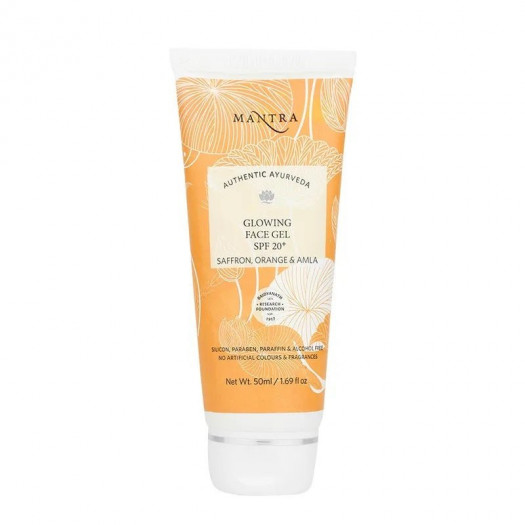 Mantra Authentic Ayurveda Glowing Face Gel SPF 20+ Saffron Orange Amla 50g - Singh Cart