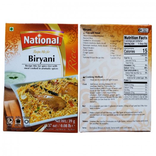 National Biryani Masala Mix 39g