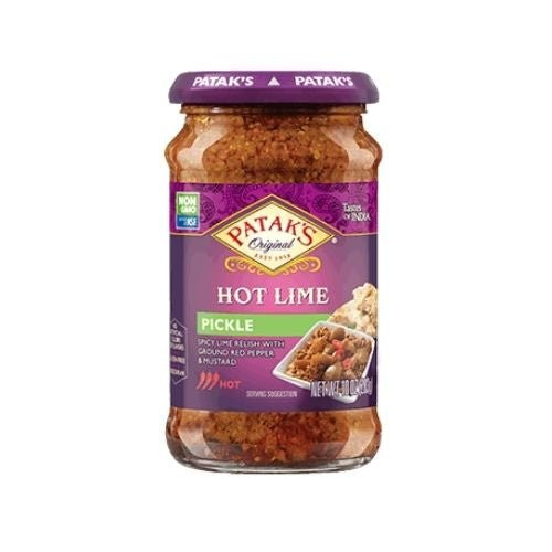 Pataks Hot Lime Pickle Hot Spicy Lime Relish Hot 10oz