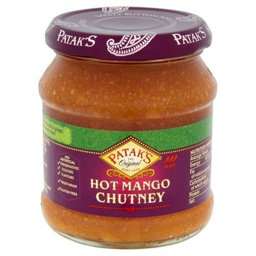 Pataks Hot Mango Chutney Spicy Mango Preserve Hot 12oz